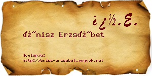 Énisz Erzsébet névjegykártya
