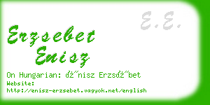 erzsebet enisz business card